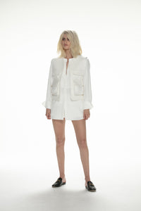 Maia Tux Shirt - Blanc